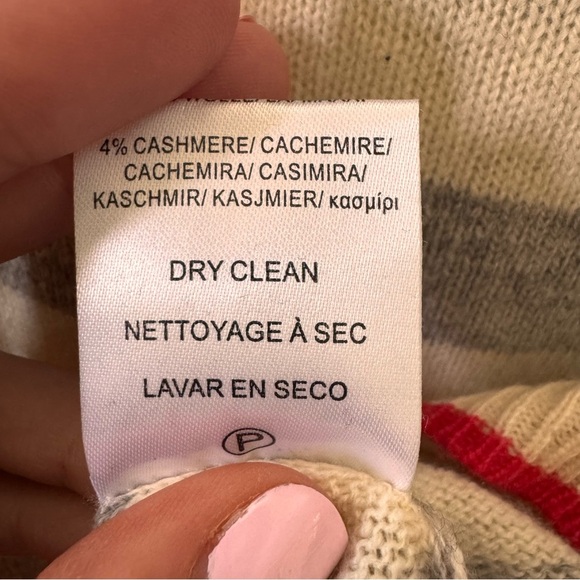 Velvet by Graham & Spencer Rylan Stripe Wool Cashmere Sweater Size Large - Picture 12 of 12